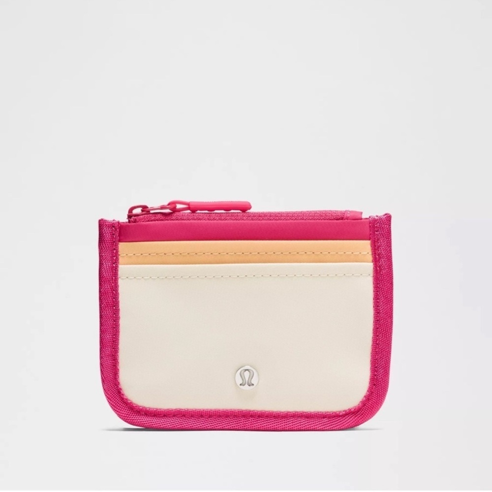 Lululemon True Identity Card Case – Raspberry Coulis / Rock Melon / Light Ivory